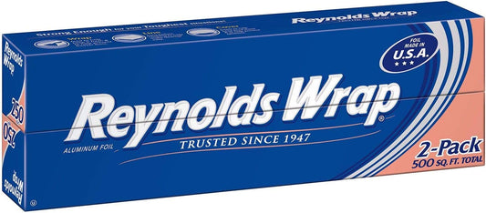 Reynolds Wrap Aluminum Foil, 500 sq ft - 2 Pack