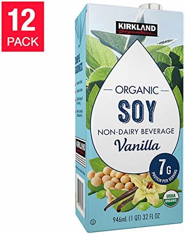 Kirkland Signature Organic Non-Dairy Vanilla Soy Beverage Cartons: 12 ct. (32 fl. oz)