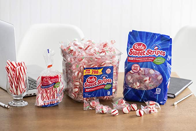 Bob's Red & White Bob's Sweet Stripes Soft Candy, 61.73 Ounce, Peppermint, 350 Count