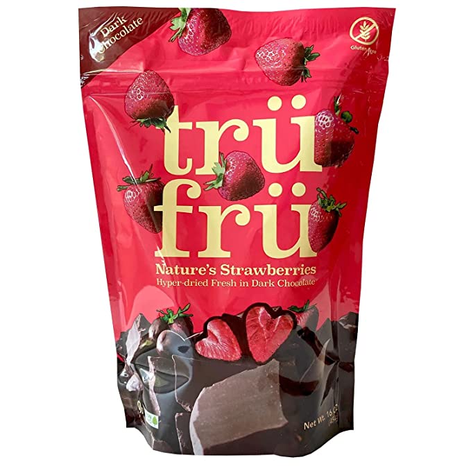 Tru Fru Nature's Strawberries, Hyper-Dried Fresh in Dark Chocolate, 16oz…