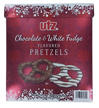 Utz Chocolate & White Fudge Flavored Pretzels 24 Oz