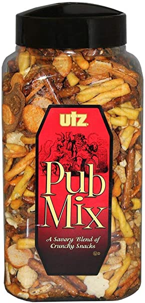 Utz Pub Mix - 44 Ounce Barrel - Savory Snack Mix