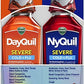 Vicks DayQuil and NyQuil SEVERE Cold & Flu Berry Liquid Medicine, Combo Pack