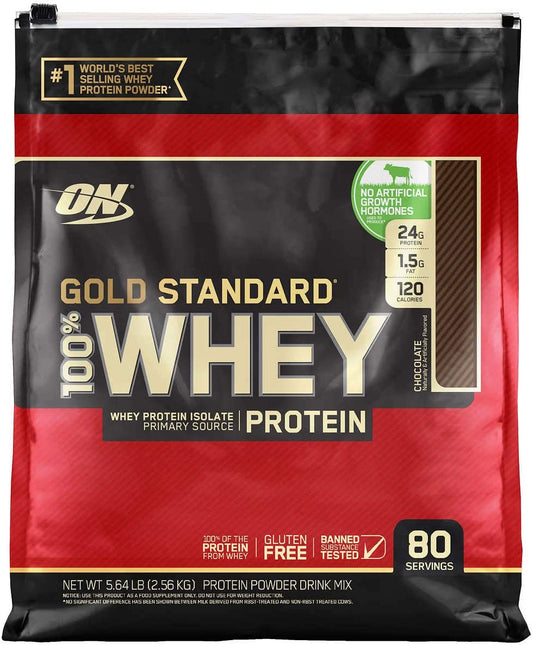 Optimum Nutrition Gold Standard 100% Whey Protein, 80 Servings - Chocolate